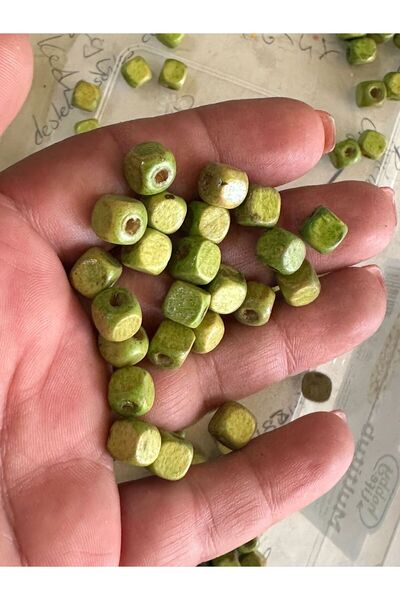 Gönülden Tasarım Zeleni drveni nakit Bonicu - 05 CM 50 komada sa rupama