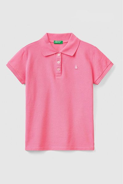 Benetton Kız Çocuk Polo T-Shirt - Pembe