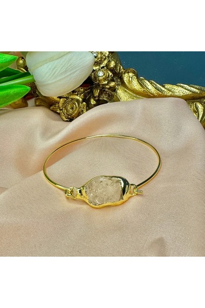 Elifsu Jewelry Kristal Kuvars Standart Charm Bileklik Altın Rengi