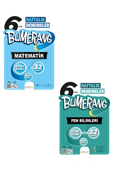 Gün&Ay Yayınları Günay Yayınları 6. Sınıf Matematik + Fen Bilimleri Bumerang ...