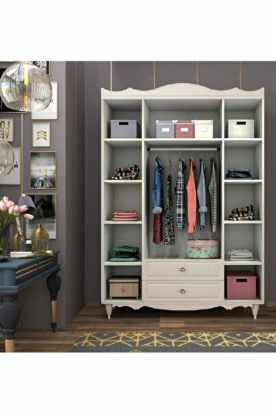 Rabi Cansu Country 4 Kapak 2 Çekmeceli Gardırop