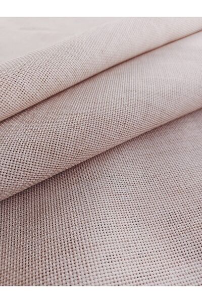 fabricorg قماش الكتان المطرز إيتامين كابتشينو (100 × 160 سم)