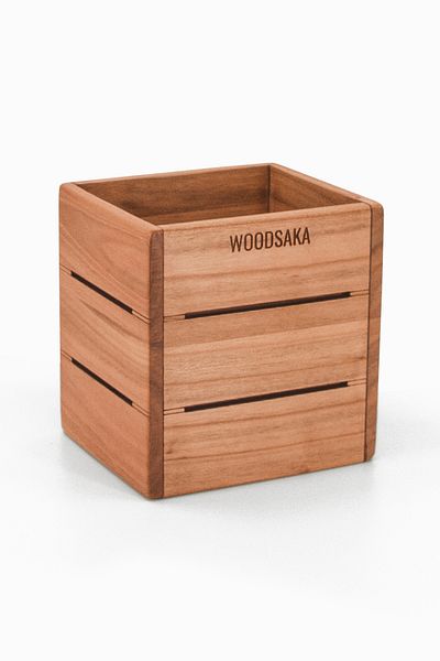Woodsaka 3Line Cherry офис комплект от 4 части - включва държач за химикалки и кутия за бележки