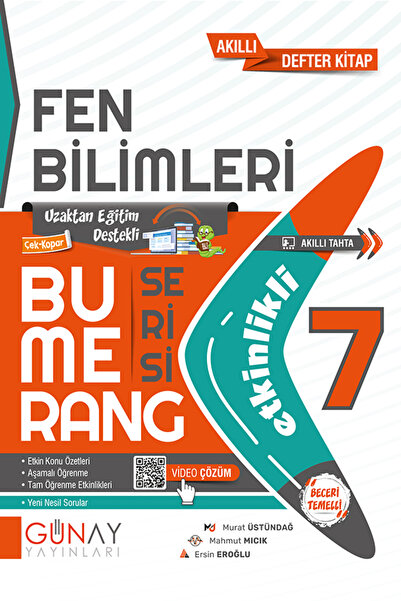 Gün&Ay Yayınları Günay Yayınları 7. Sınıf Fen Bilimleri Bumerang Konu Özetli ...