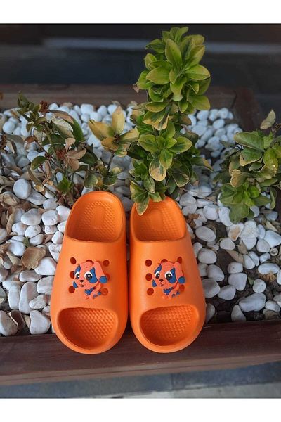 Moda fiesta Non-Slip Sole Soft Lightweight Figured Daily Sea Beach Children's Slippers