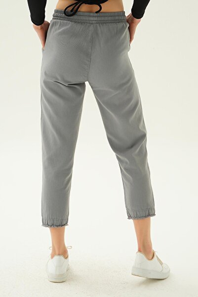 Rays 4228 Paça Püskül Pantolon Gri