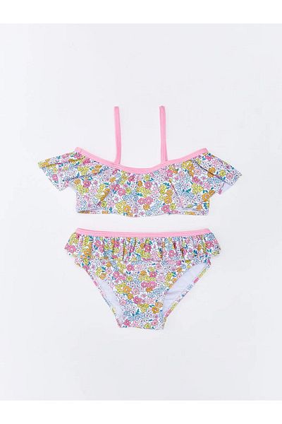 LC Waikiki LCW baby Flexible Fabric Baby Girl Bikini Set