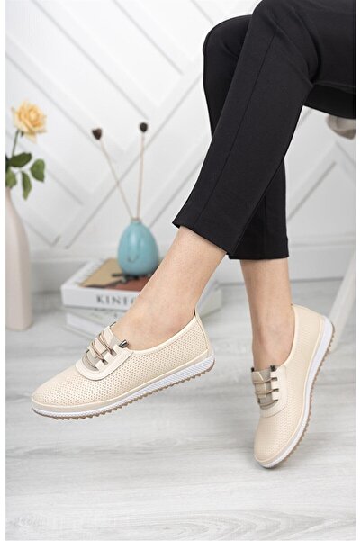 Bircan أحذية باليه نسائية ناعمة لتقويم العظام - أحذية كاجوال برباط مثقوب من ا...