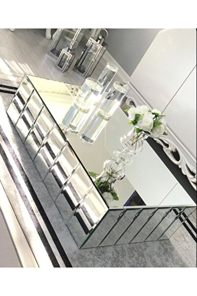 LUXURY VİLLA Luxury Aynalı Orta Sehpa 70x110 Ölçüsünde Yükseklik 30 Cm Değişi...
