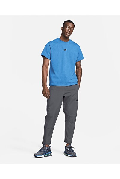Nike Sportswear Premium Essentials Mavi Erkek Tişört, Erkek Oversize Mavi T-S...