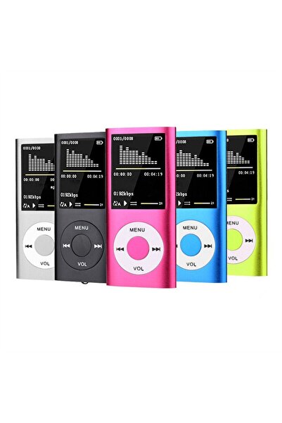 JUNGLEE Mp3 Çalar Ses Kayıt Fm Radyo Sd Kart Girişli Mp4 Player 1.8 Inç Renkli Ekran
