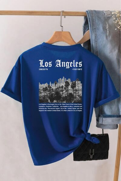 oneagılyazı للجنسين لوس أنجلوس تي شيرت كبير الحجم