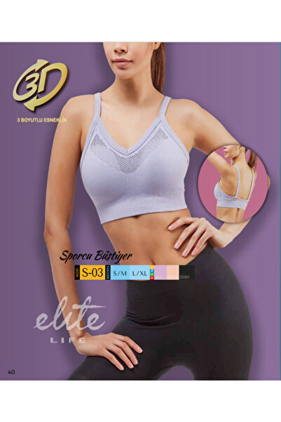 Elite Life ELİTE LİFE İNCE ASKI GENİŞ V YAKA SPORCU BÜSTİYER