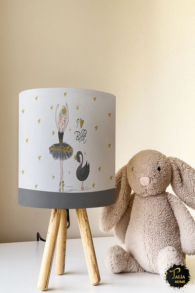 Talia Home Girl's Room Ballerina Lampshade Table Lamp - Tlab-006