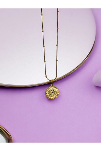 Brillo Stainless Steel Ayetel Kursi Necklace