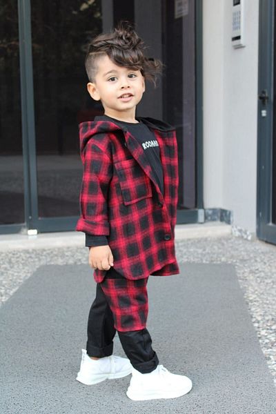 Z KİDS Red Checkered Baby Boy Set