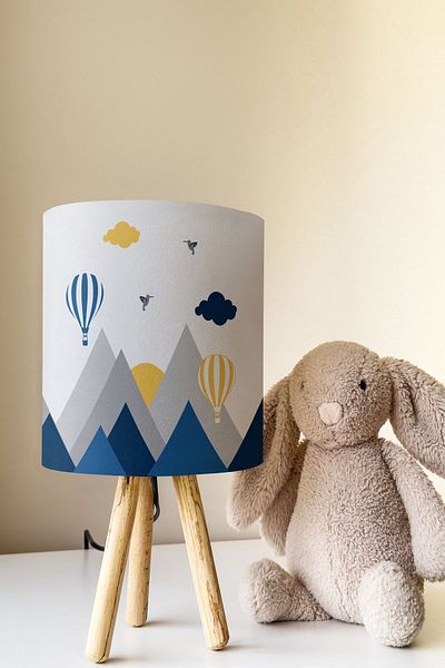 Talia Home Blue Bird Valley - Children's Room, Lampshade Table, Lamp Tlab-300