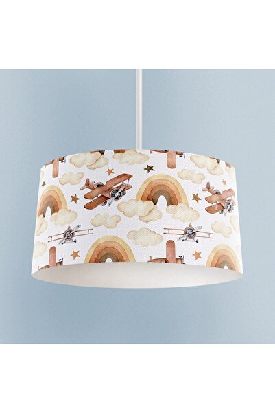 Talia Home Kahverengi Uçak Desenli Çocuk Odası Sarkıt Avize TLAV-314