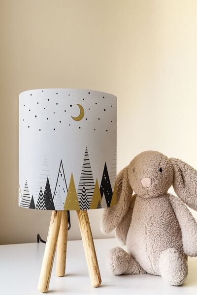 Talia Home Mountain Patterned Decorative Sky - Children's Room Lampshade Tabl...