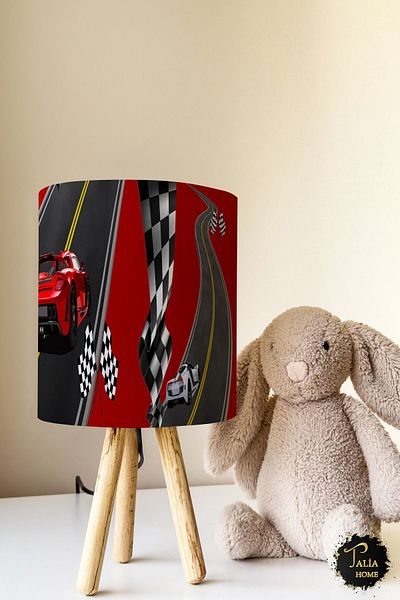 Talia Home Race Car Children's Room Lampshade Tlab-194