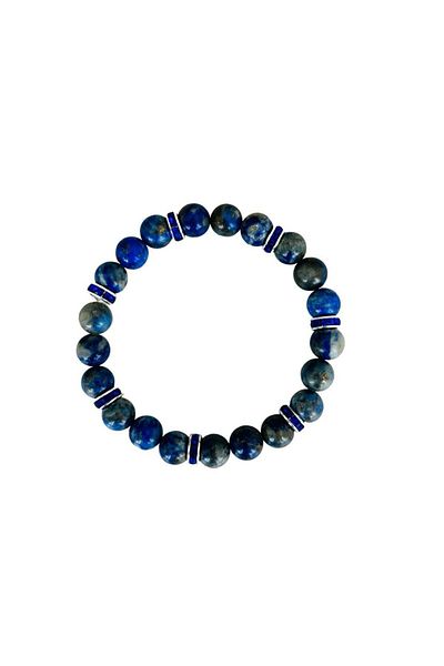 MK tasarım Real Lapis Lazuli Stone Bracelet - Gems Color Are Own Colors, Not Paints - Mk.028.004