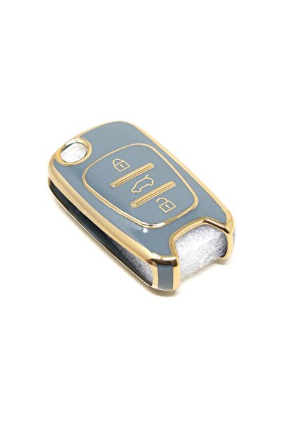 EBG İSTANBUL Hyundai I10 I20 I30 Ix25 Ix35 - Carcasa Nano cheie cu 3 butoane, culoare auriu negru