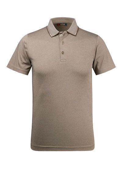 Çizgi Triko Ανδρικό μπλουζάκι Polo Neck - Κανονική εφαρμογή και λεπτομέρεια με κουμπιά