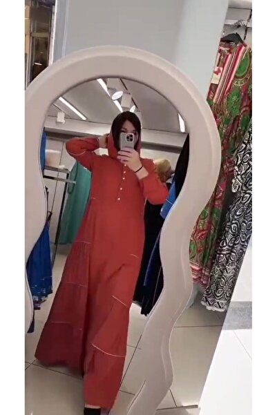 İZZA STYLE Women's Hijab Dress - Cotton and Hooded