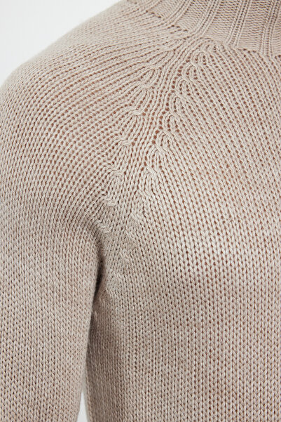 Trendyol Collection Stone Slim Slim Fit Half Turtleneck απλό πουλόβερ πουλόβερ TMNAW25KZ00002