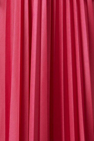 Trendyol Collection Fukszia rakott maxi rugalmas kötött szoknya TWOSS24ET00041