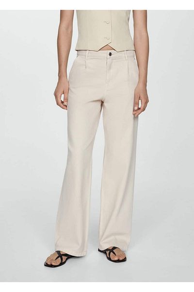 MANGO Woman Jeans with straight flaps