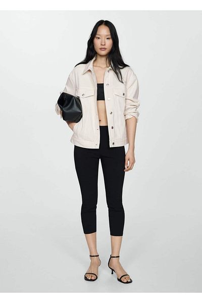MANGO Woman Oversize džínsový kabát