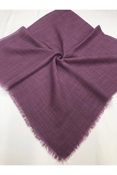 KİBAR İPEK Kadın Mor Flamlı Düz Eşarp