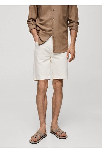 MANGO Man Regular fit denim bermuda shorts
