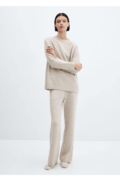 MANGO Woman Straight cut knit pants