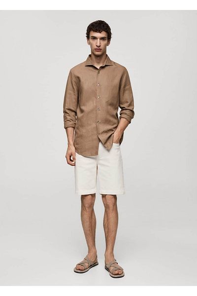MANGO Man Regular fit denim bermuda shorts