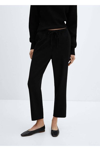MANGO Woman Tie-dyed straight-cut trousers