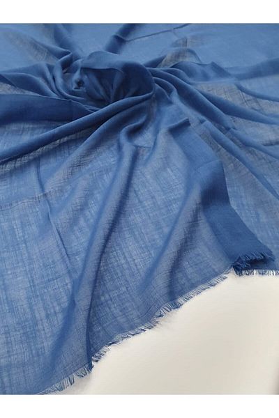 BENLİ Γυναικείο Μπλε Βαμβακερό Φουλάρι 100x100 cm