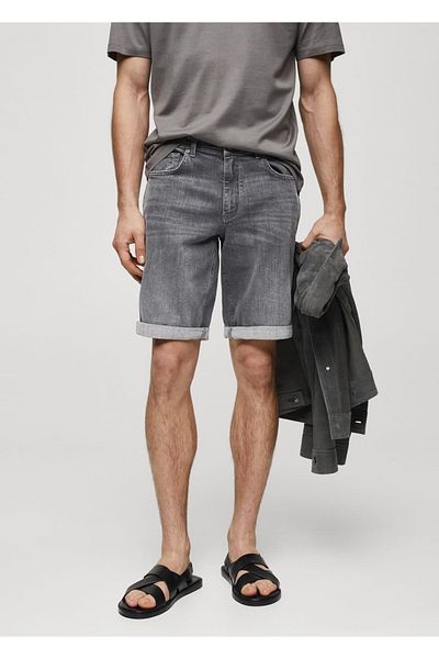 MANGO Man Slim fit jeans bermuda shorts