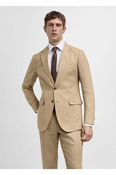 MANGO Man Μπουφάν 100% λινό Slim Fit