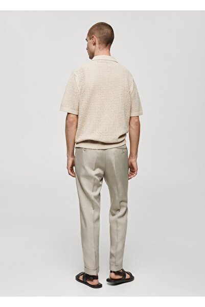 MANGO Man Buttoned Knit Polo Shirt