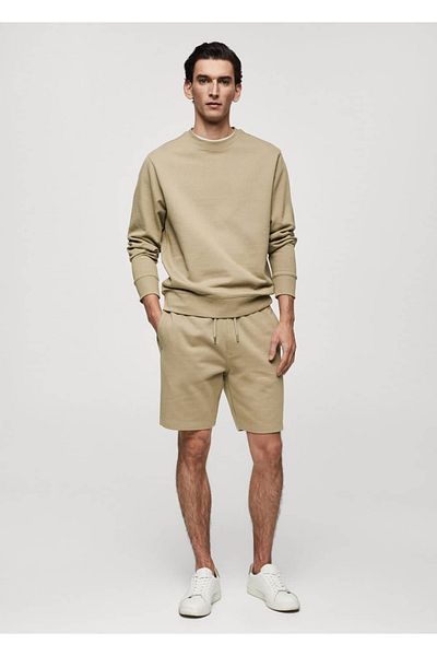MANGO Man Jogger cotton jogger shorts