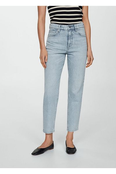 MANGO Woman Newmom Comfort Jeanshose mit hoher Taille