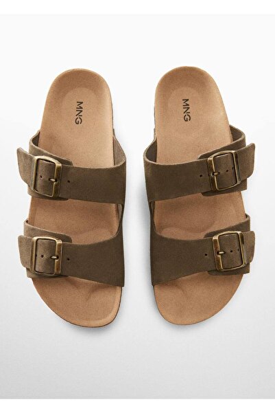 MANGO Man Tokalı nubuk sandalet