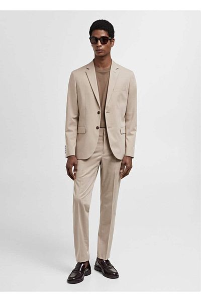 MANGO Man Stretch Fabric Super Slim Fit Blazer Jacket