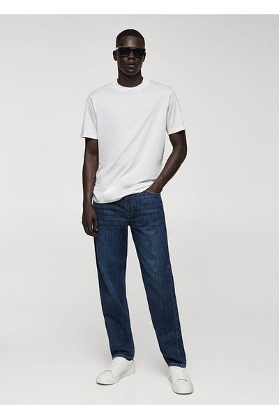 MANGO Man Tricou Slim Fit Mercerizat