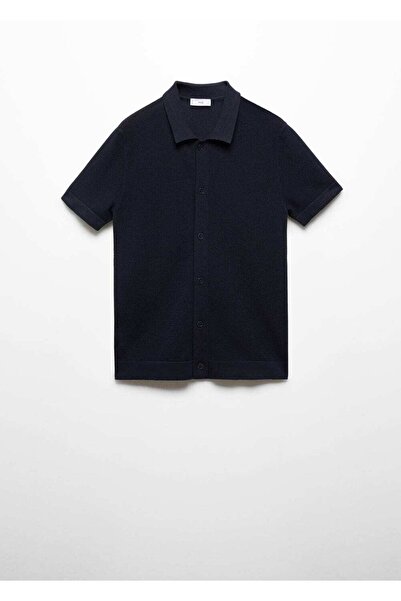 MANGO Man Geknöpftes Strick-Poloshirt