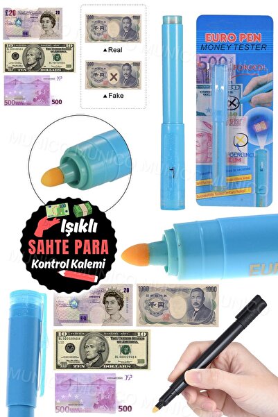 Genel Markalar Mini Banknot Test Cihazı Kalem Para Nakit Euro Dolar ŞIK Para Kalem ve Para Kontrol Kalemi Pro
