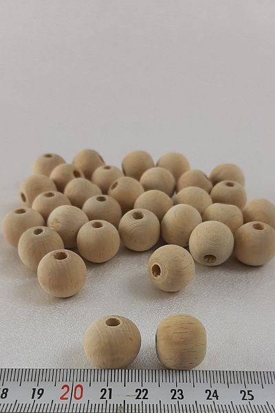 Hayalperest boncuk 15 Mm Natural Color Wooden Beads