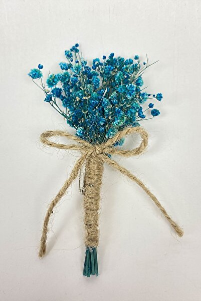 Hayalperest boncuk Kuru Çiçekli Damat Ve Sağdıç Yaka Çiçeği